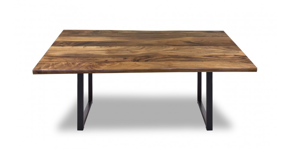 Table bois naturel 200 cm avec pieds U "Cassiopee"