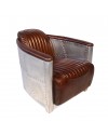Fauteuil Aviateur "Mermoz" Cuir Marron 