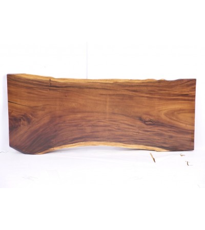 Table a manger en bois de Suar et incursion de resine, 230 cm "Basalte"