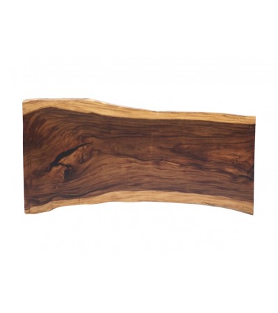 Table en bois de suar avec des incrustations de resine noire 200 cm "Kabele"