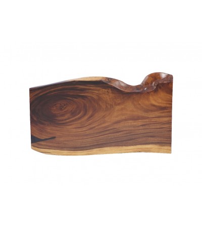 Table basse bois massif et résine noire, 152 cm "Manukan"