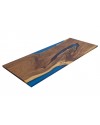 Table de repas bois de Suar et résine 250 cm "Blue River"