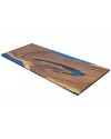Table de repas bois de Suar et résine 250 cm "Blue River"