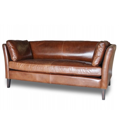 Canape en cuir marron tres cosy "Marty"