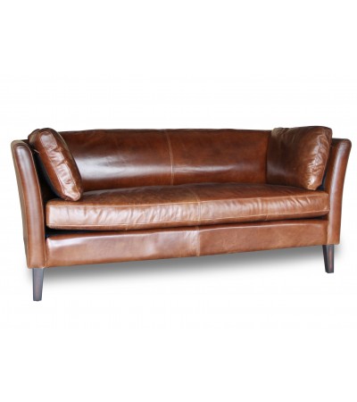 Canape en cuir marron tres cosy "Marty"