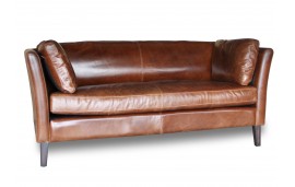 Canape en cuir marron tres cosy "Marty"