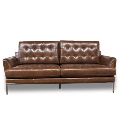 3-Sitzer-Sofa aus braunem Vintage-Leder "Rony"