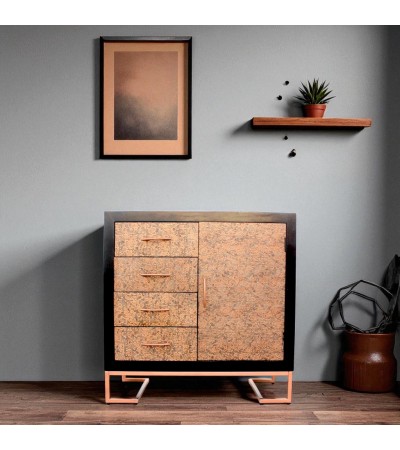 Kommode aus Holz und Metall im Vintage Stil "Jaïpur"