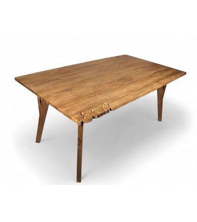 Esstisch aus Teakholz mit Arabesken, 180 cm 