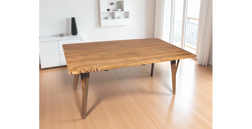 Esstisch "Flores" aus Teakholz mit Arabesken, 180 cm