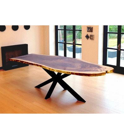 Table arrondie en bois solide de Suar 240 cm "Tonga"