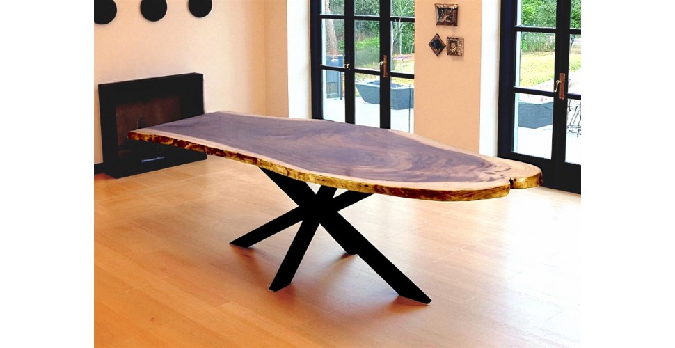 Table arrondie en bois solide de Suar 240 cm "Tonga"