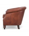Englischer Sessel in Braun patina Leder "Maud"
