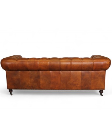 3-Sitzer Sofa Chesterfield aus braunem Leder in Antikoptik – Kollektion Windsor 3-Sitzer Sofa Chesterfield aus braunem Leder in Antikoptik – Kollektion Windsor