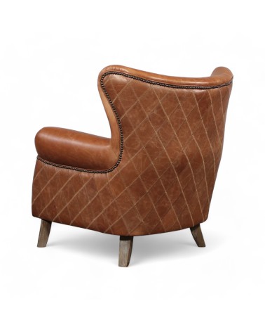 Sessel hellbraun Vintage Leder - Kollektion Lewis