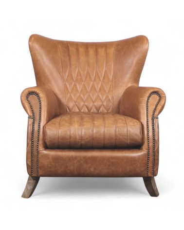 Sessel hellbraun Vintage Leder - Kollektion Lewis