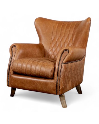 Sessel hellbraun Vintage Leder - Kollektion Lewis