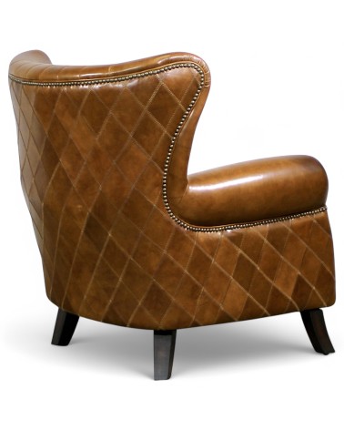 Sessel braunem Leder Vintage - Kollektion Lewis