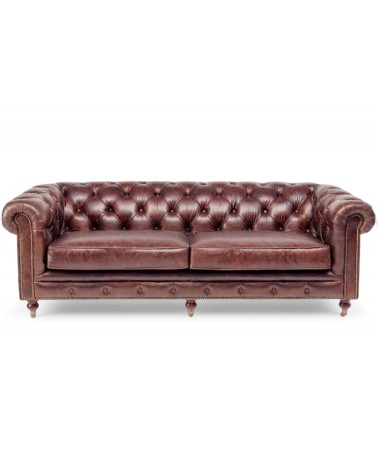Canapé Chesterfield cuir brun "The First"