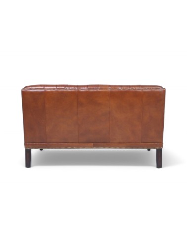 2-Sitzer Chesterfield Sofa aus braunem Leder - Kollektion Lois 2-Sitzer Chesterfield Sofa aus braunem Leder - Kollektion Lois