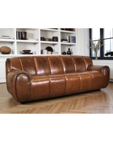 Bequemes braunes Ledersofa – Modell Trudy
