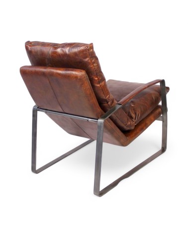 Braun Vintage Leder Sessel - Modell Arnold