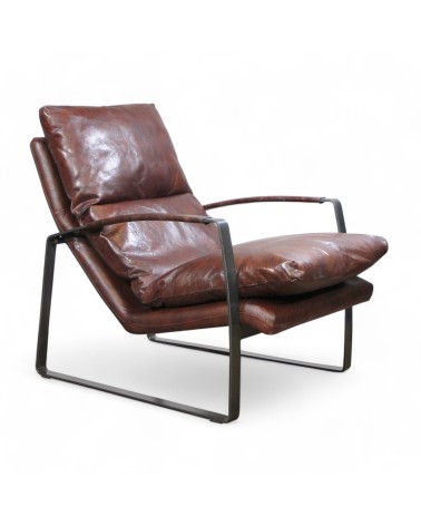 Braun Vintage Leder Sessel - Modell Arnold