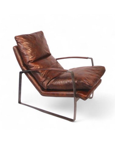 Braun Vintage Leder Sessel - Modell Arnold