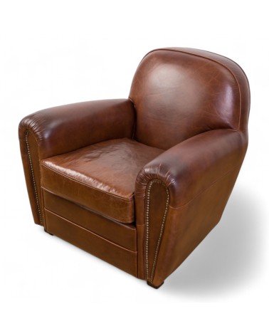 Braun Vintage Leder Clubsessel - Kollektion Chaplin