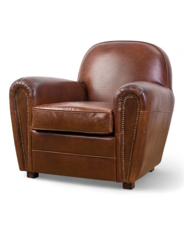 Braun Vintage Leder Clubsessel - Kollektion Chaplin