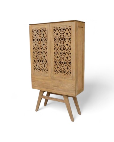 Hohes Buffet aus Massiv Teakholz "Flores"