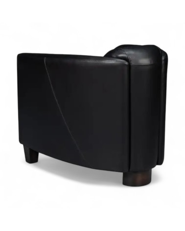 Fauteuil cuir noir club - collection Bryan