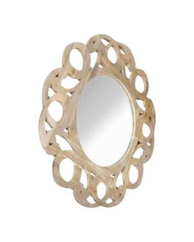 Geschnitzter Holzspiegel Indonesisch - Modell Mein schöner Spiegel
