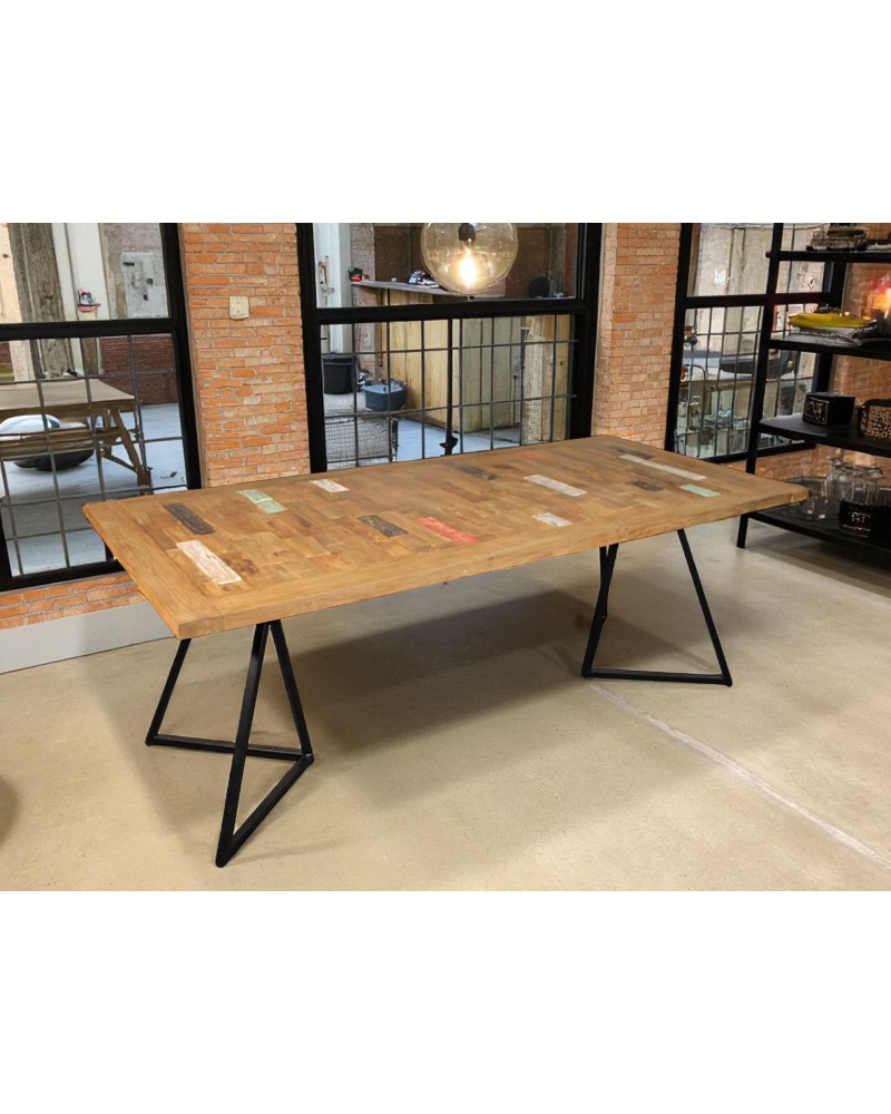 Table à manger en bois de teck massif  210 cm - modèle Java