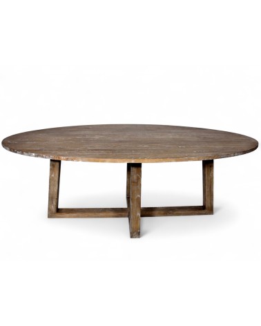 Ovale Esstisch in massiv Holz 220 cm - Modell Blythe