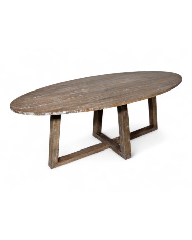 Ovale Esstisch in massiv Holz 220 cm - Modell Blythe