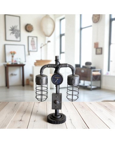 Lampe vintage style industriel métal antique - modèle Grisou