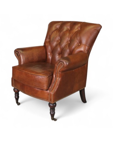 Chesterfield Ledersessel Braun Vintage - Modell Professor