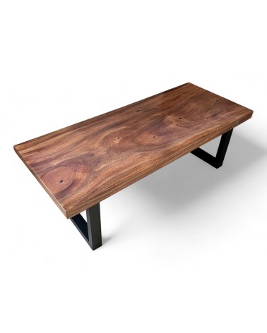 Table basse en bois précieux 140 cm - modèle Tiramisu