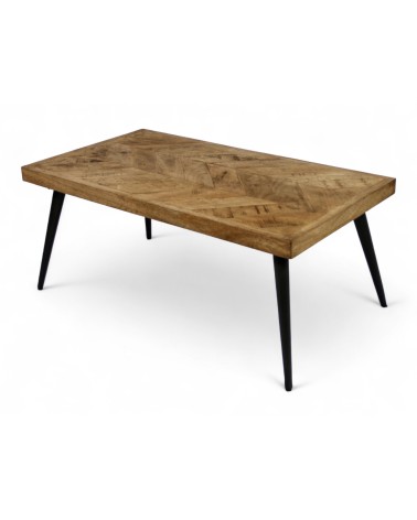 Couchtisch Holzparkett patiniert - Modell Jodhpur