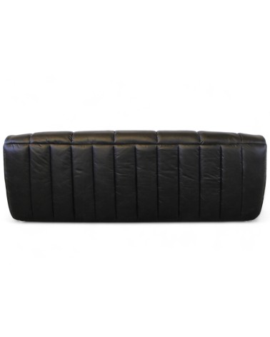 Schwarzes 3-Sitzer Ledersofa – Modell Trudy