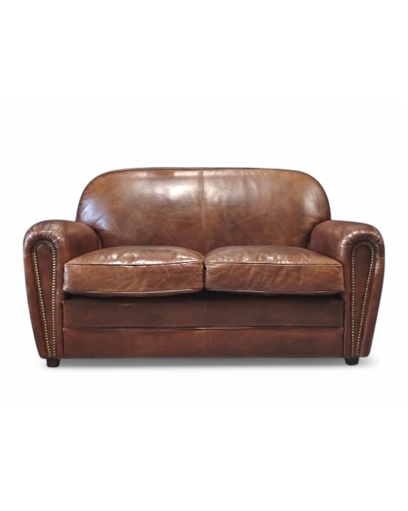 Clubsofa aus braunem Leder – Kollektion Chaplin