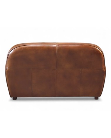 Canapé club en cuir marron - collection Chaplin