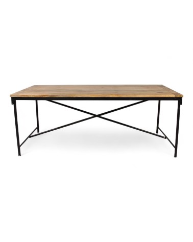 Table à manger industrielle 200 cm - modèle Detroit