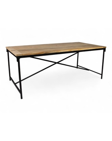 Table à manger industrielle 200 cm - modèle Detroit