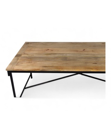 Table à manger industrielle 200 cm - modèle Detroit