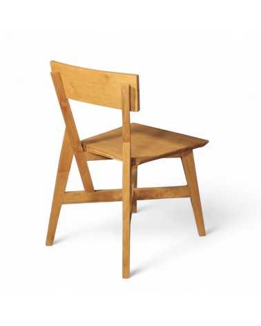 Stuhl aus massivem recyceltem Teakholz – Seitenansicht