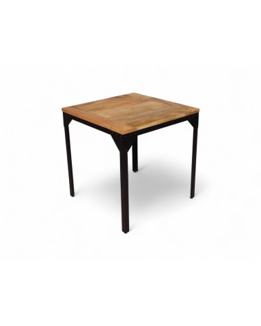 Table bistrot style industriel 75 cm - modèle Rivets