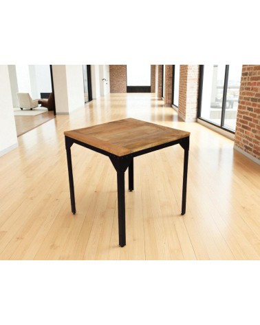 Table bistrot style industriel 75 cm - modèle Rivets