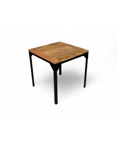 Table bistrot style industriel 75 cm - modèle Rivets
